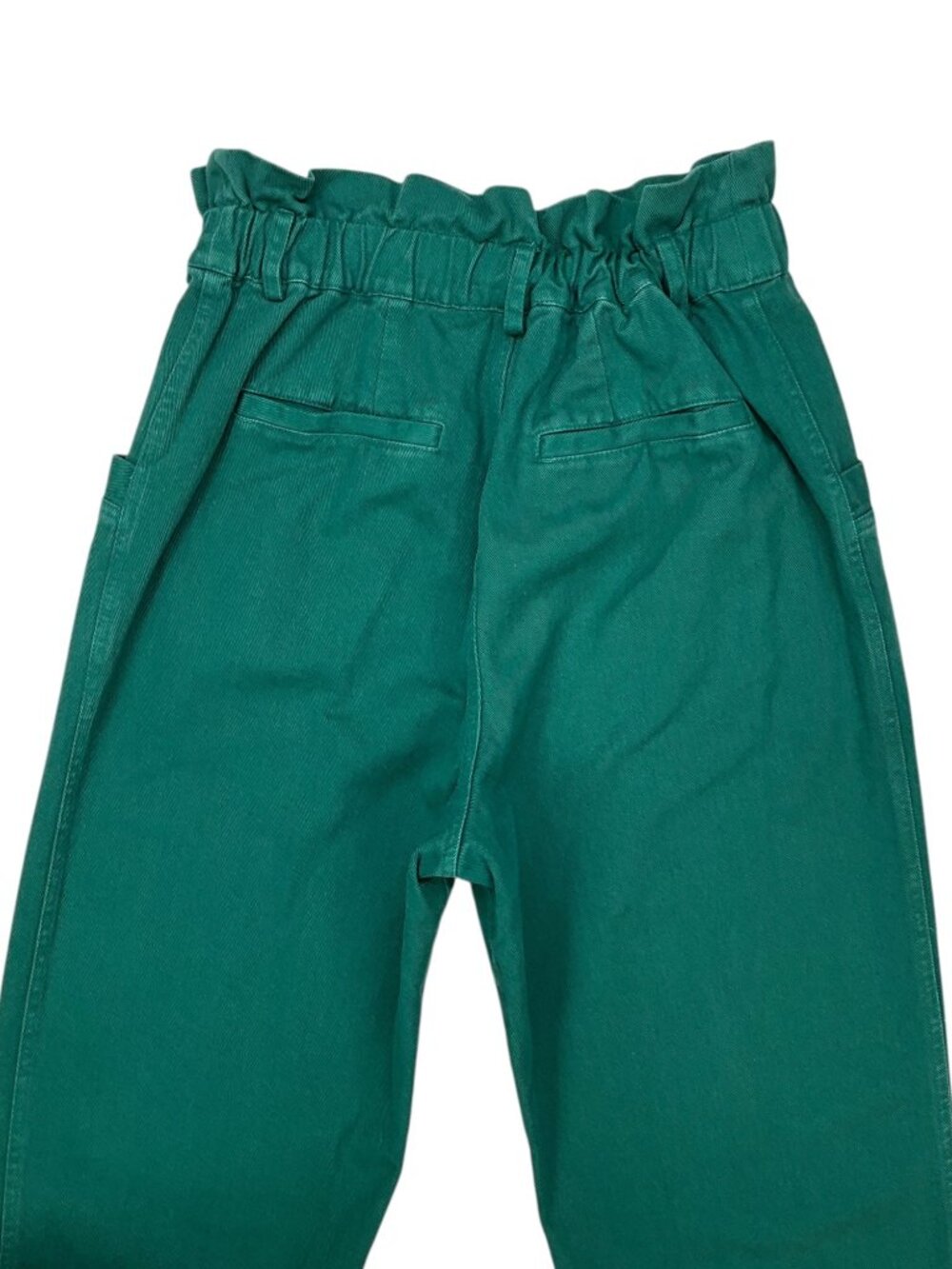 Sea New York Denim Metta Pant 6 Green Paperbag Waist Tapered High Rise Fall - Picture 8 of 13